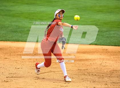 Thumbnail 3 in Santa Gertrudis Academy vs. Coahoma (UIL 3A Softball Final) photogallery.