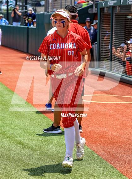 Thumbnail 1 in Santa Gertrudis Academy vs. Coahoma (UIL 3A Softball Final) photogallery.