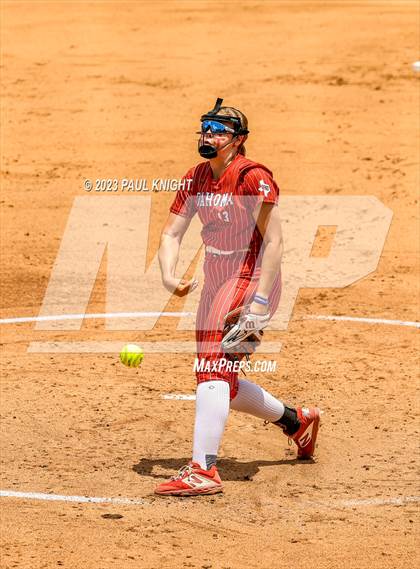 Thumbnail 2 in Santa Gertrudis Academy vs. Coahoma (UIL 3A Softball Final) photogallery.