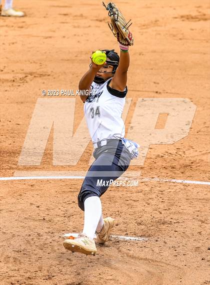 Thumbnail 1 in Santa Gertrudis Academy vs. Coahoma (UIL 3A Softball Final) photogallery.