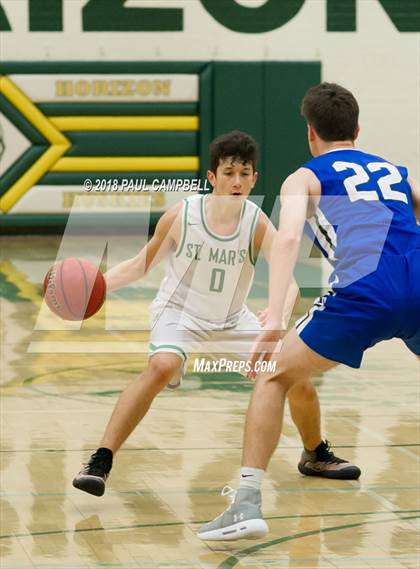 Thumbnail 3 in New Trier vs. St. Mary's (Horizon Holiday Hoops Tournament) photogallery.