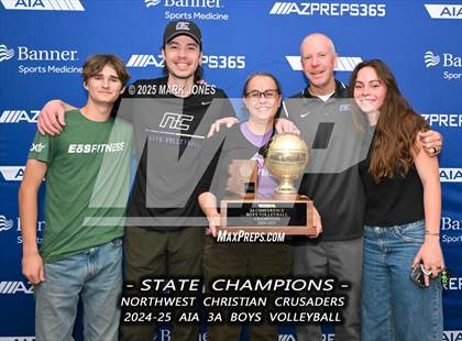 Thumbnail 2 in ALA - West Foothills vs. Northwest Christian (AIA 3A Final - Awards) photogallery.