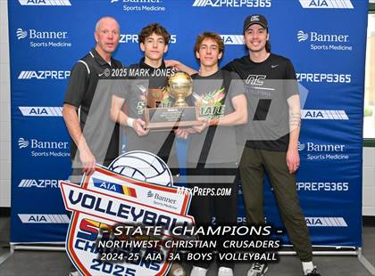 Thumbnail 1 in ALA - West Foothills vs. Northwest Christian (AIA 3A Final - Awards) photogallery.
