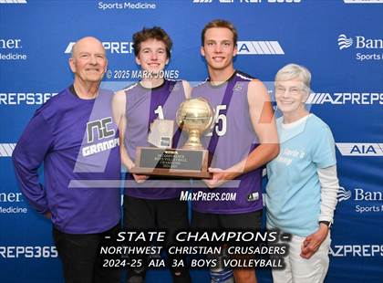 Thumbnail 2 in ALA - West Foothills vs. Northwest Christian (AIA 3A Final - Awards) photogallery.