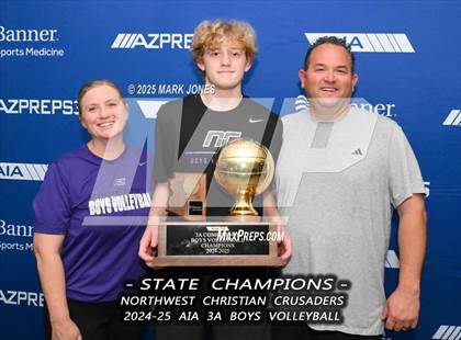 Thumbnail 1 in ALA - West Foothills vs. Northwest Christian (AIA 3A Final - Awards) photogallery.
