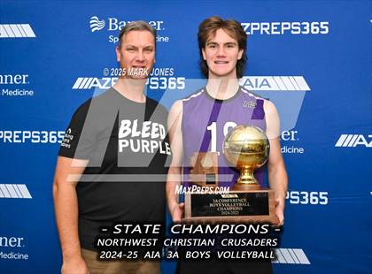 Thumbnail 1 in ALA - West Foothills vs. Northwest Christian (AIA 3A Final - Awards) photogallery.