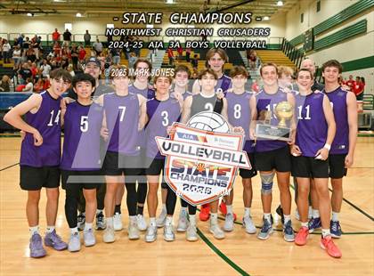 Thumbnail 3 in ALA - West Foothills vs. Northwest Christian (AIA 3A Final - Awards) photogallery.