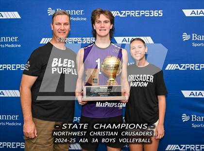Thumbnail 2 in ALA - West Foothills vs. Northwest Christian (AIA 3A Final - Awards) photogallery.