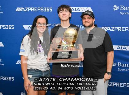 Thumbnail 2 in ALA - West Foothills vs. Northwest Christian (AIA 3A Final - Awards) photogallery.