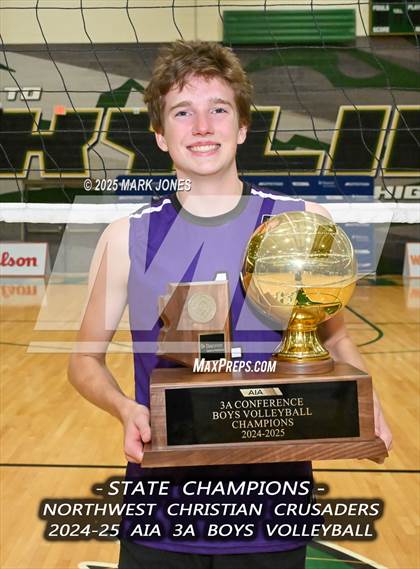 Thumbnail 2 in ALA - West Foothills vs. Northwest Christian (AIA 3A Final - Awards) photogallery.