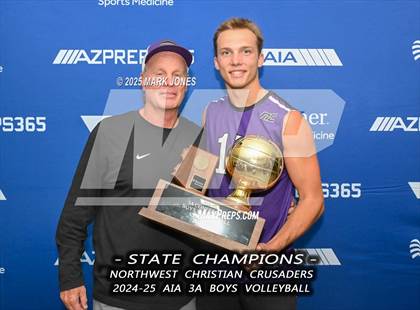 Thumbnail 1 in ALA - West Foothills vs. Northwest Christian (AIA 3A Final - Awards) photogallery.