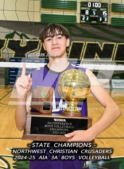 Thumbnail 3 in ALA - West Foothills vs. Northwest Christian (AIA 3A Final - Awards) photogallery.