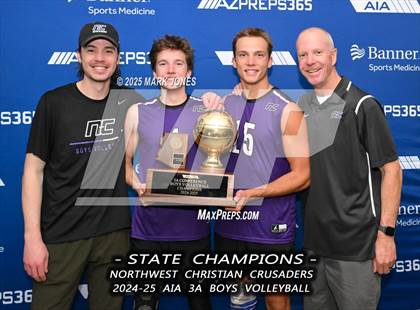 Thumbnail 3 in ALA - West Foothills vs. Northwest Christian (AIA 3A Final - Awards) photogallery.