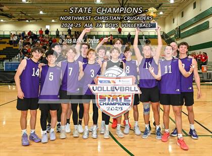Thumbnail 2 in ALA - West Foothills vs. Northwest Christian (AIA 3A Final - Awards) photogallery.