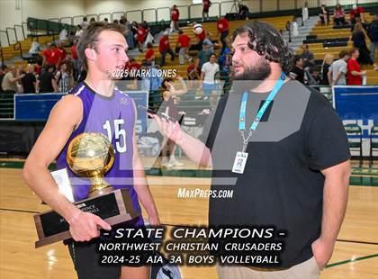 Thumbnail 3 in ALA - West Foothills vs. Northwest Christian (AIA 3A Final - Awards) photogallery.