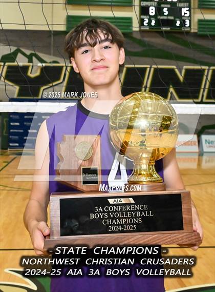 Thumbnail 1 in ALA - West Foothills vs. Northwest Christian (AIA 3A Final - Awards) photogallery.