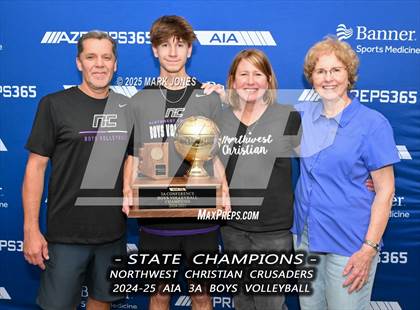 Thumbnail 2 in ALA - West Foothills vs. Northwest Christian (AIA 3A Final - Awards) photogallery.