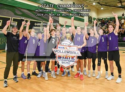 Thumbnail 1 in ALA - West Foothills vs. Northwest Christian (AIA 3A Final - Awards) photogallery.