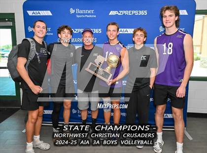 Thumbnail 2 in ALA - West Foothills vs. Northwest Christian (AIA 3A Final - Awards) photogallery.