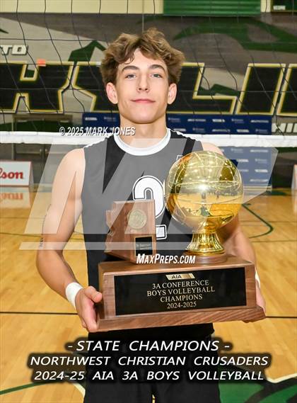 Thumbnail 2 in ALA - West Foothills vs. Northwest Christian (AIA 3A Final - Awards) photogallery.
