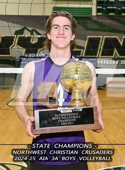 Thumbnail 1 in ALA - West Foothills vs. Northwest Christian (AIA 3A Final - Awards) photogallery.