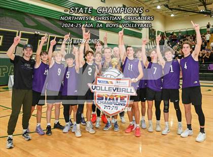 Thumbnail 2 in ALA - West Foothills vs. Northwest Christian (AIA 3A Final - Awards) photogallery.