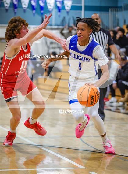 Thumbnail 3 in Capital Christian vs. Clayton Valley Charter (The Block Party Showcase at Sheldon) photogallery.