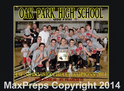 Thumbnail 1 in Oak Park vs. St. Francis (CIF SS DIIIA Final) photogallery.