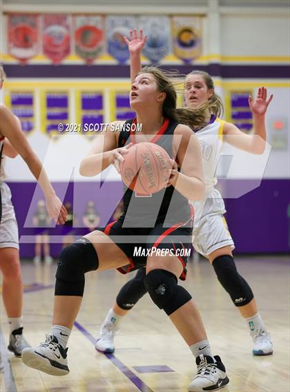 Thumbnail 2 in Hodgeman County vs Trego (Trego Purple and Gold Tournament) photogallery.