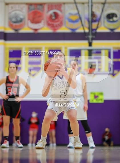 Thumbnail 2 in Hodgeman County vs Trego (Trego Purple and Gold Tournament) photogallery.