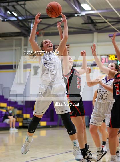 Thumbnail 2 in Hodgeman County vs Trego (Trego Purple and Gold Tournament) photogallery.