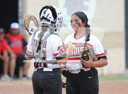 Thumbnail 2 in Corpus Christi Veterans Memorial vs. Palmview (UIL Girls Softball 5A D1 Bi-District) photogallery.
