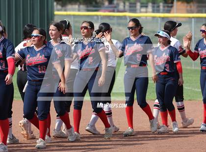 Thumbnail 3 in Corpus Christi Veterans Memorial vs. Palmview (UIL Girls Softball 5A D1 Bi-District) photogallery.