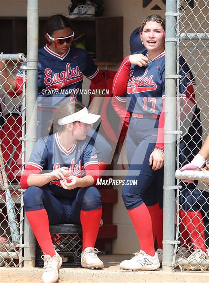Thumbnail 2 in Corpus Christi Veterans Memorial vs. Palmview (UIL Girls Softball 5A D1 Bi-District) photogallery.