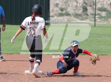 Thumbnail 2 in Corpus Christi Veterans Memorial vs. Palmview (UIL Girls Softball 5A D1 Bi-District) photogallery.