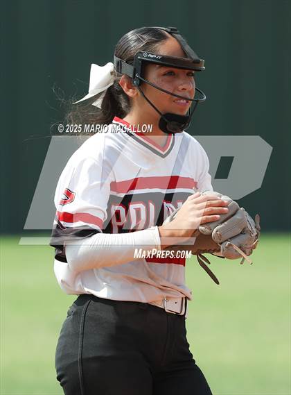 Thumbnail 2 in Corpus Christi Veterans Memorial vs. Palmview (UIL Girls Softball 5A D1 Bi-District) photogallery.