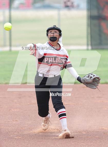 Thumbnail 2 in Corpus Christi Veterans Memorial vs. Palmview (UIL Girls Softball 5A D1 Bi-District) photogallery.