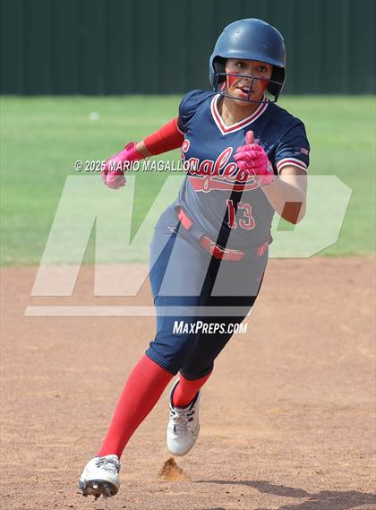 Thumbnail 2 in Corpus Christi Veterans Memorial vs. Palmview (UIL Girls Softball 5A D1 Bi-District) photogallery.