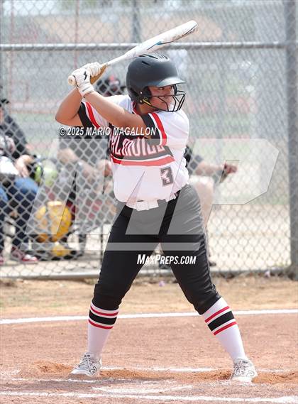 Thumbnail 2 in Corpus Christi Veterans Memorial vs. Palmview (UIL Girls Softball 5A D1 Bi-District) photogallery.