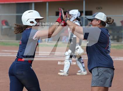 Thumbnail 2 in Corpus Christi Veterans Memorial vs. Palmview (UIL Girls Softball 5A D1 Bi-District) photogallery.