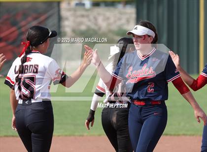 Thumbnail 3 in Corpus Christi Veterans Memorial vs. Palmview (UIL Girls Softball 5A D1 Bi-District) photogallery.