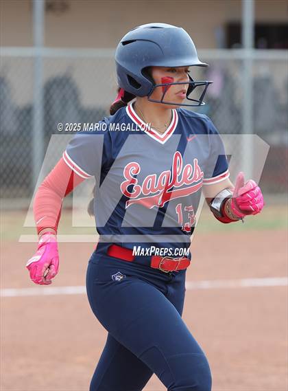 Thumbnail 1 in Corpus Christi Veterans Memorial vs. Palmview (UIL Girls Softball 5A D1 Bi-District) photogallery.