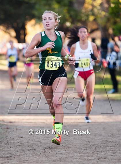 Thumbnail 1 in CIF State Cross Country Championships (D3 Girls Race) photogallery.