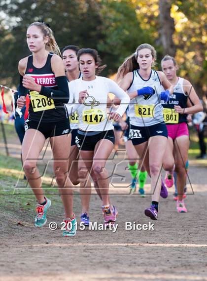 Thumbnail 1 in CIF State Cross Country Championships (D3 Girls Race) photogallery.