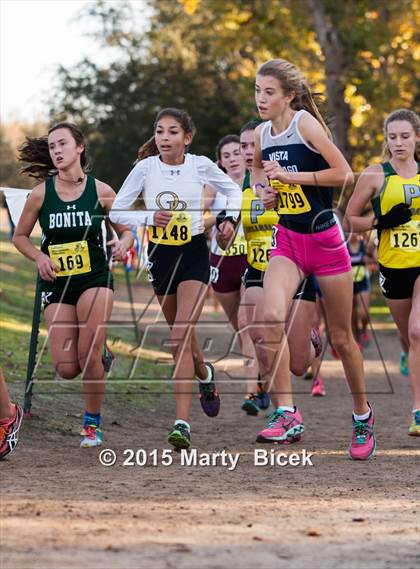 Thumbnail 1 in CIF State Cross Country Championships (D3 Girls Race) photogallery.