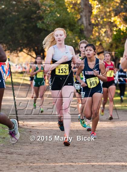 Thumbnail 1 in CIF State Cross Country Championships (D3 Girls Race) photogallery.