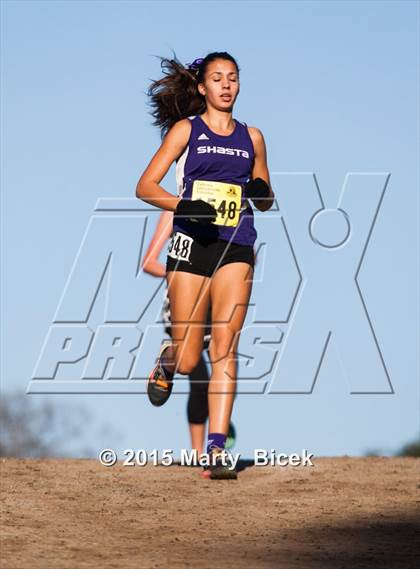 Thumbnail 1 in CIF State Cross Country Championships (D3 Girls Race) photogallery.