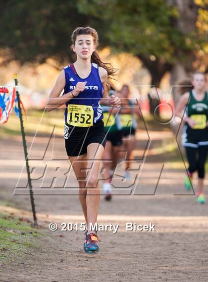 Thumbnail 1 in CIF State Cross Country Championships (D3 Girls Race) photogallery.