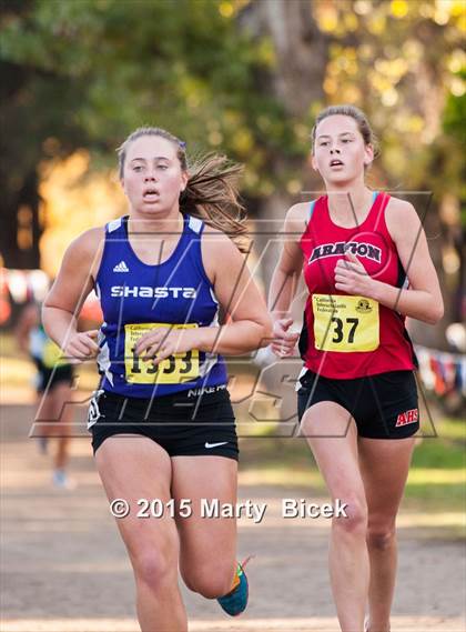 Thumbnail 3 in CIF State Cross Country Championships (D3 Girls Race) photogallery.