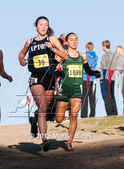 Thumbnail 2 in CIF State Cross Country Championships (D3 Girls Race) photogallery.